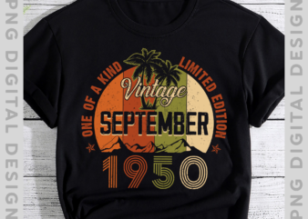 Customised September Birthday PNG File For Shirt, Vintage Birthday Gift, Grandpa Dad Birthday Gift, Gift For Him, Instant Download HH