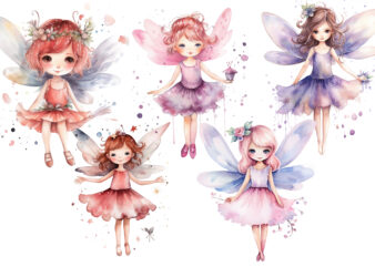 Fairy Girl, Cute Fairy Girl, Cute Fairy Girl Watercolor, Fairy Girl Watercolor, Fairy Girl Watercolor Clipart, Fairy Girl Bundle, Fairy Girl Png, Fairy Girl Design, Art Watercolor Fairy Girl, Clipart