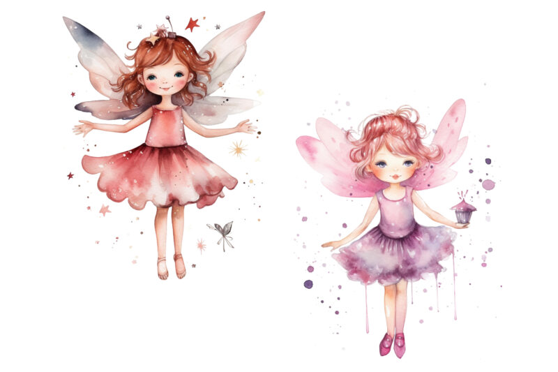 Fairy Girl, Cute Fairy Girl, Cute Fairy Girl Watercolor, Fairy Girl Watercolor, Fairy Girl Watercolor Clipart, Fairy Girl Bundle, Fairy Girl Png, Fairy Girl Design, Art Watercolor Fairy Girl, Clipart