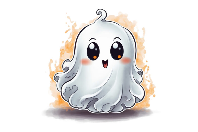 Cute Ghost Halloween Sublimation Clipart