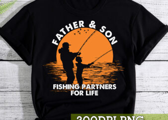 Dad And Son Fishing PNG File, Dad _ Son Fishing Partners For Life, Fishing Lover Gift, Fishermen Gift, Gift For Dad Design HC