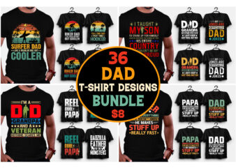 Dad Father’s Day T-Shirt Design Bundle-Amazon Best Selling T-Shirt Design Bundle