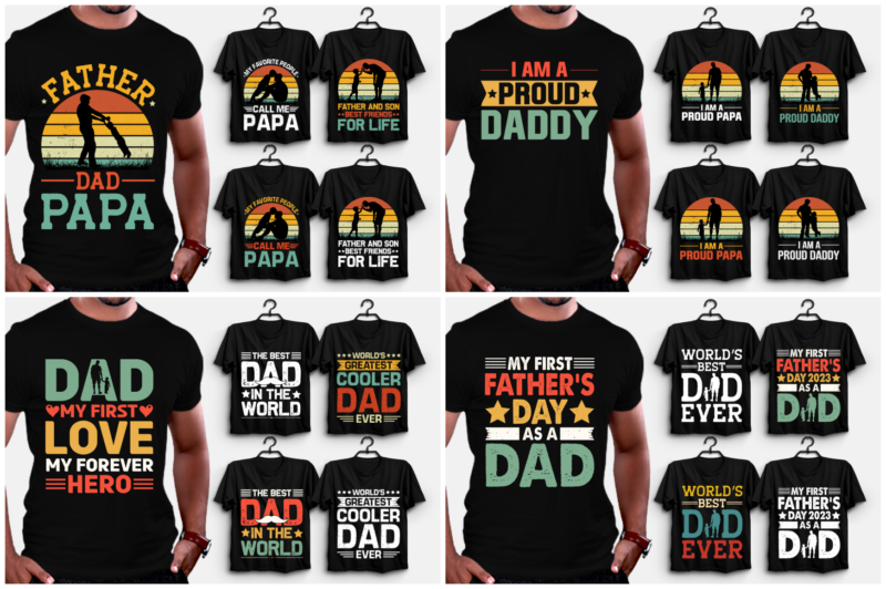 Dad Father’s Day T-Shirt Design Bundle-Trendy Pod Best T-Shirt Design Bundle