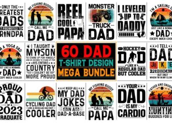 Dad T-Shirt Design SVG Mega Bundle