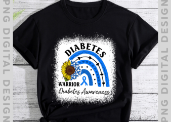 Diabetes Warrior Blue Ribbon T1D Type 1 Diabetes Awareness NH t shirt vector illustration