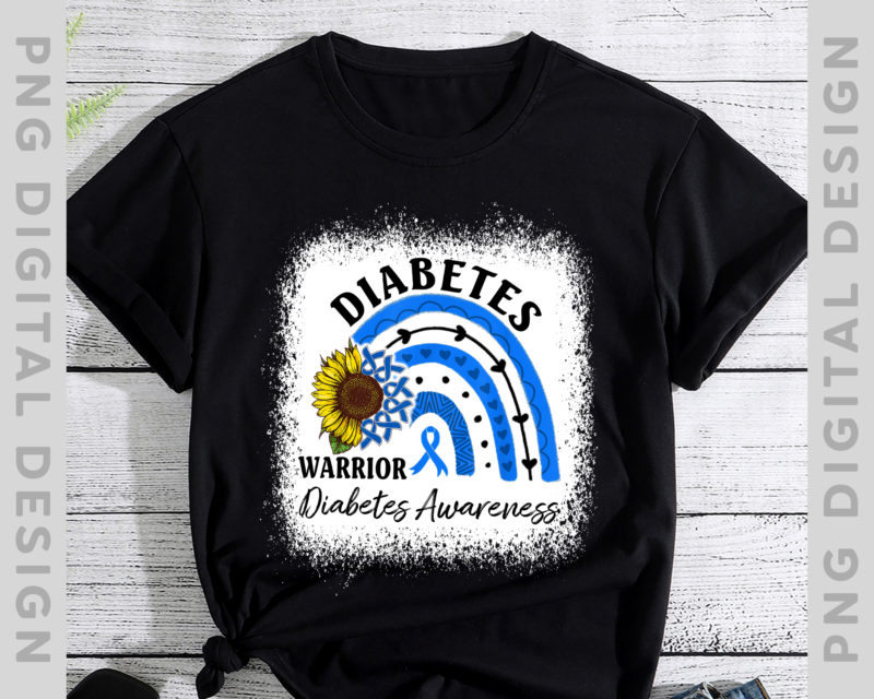 Diabetes Warrior Blue Ribbon T1D Type 1 Diabetes Awareness NH