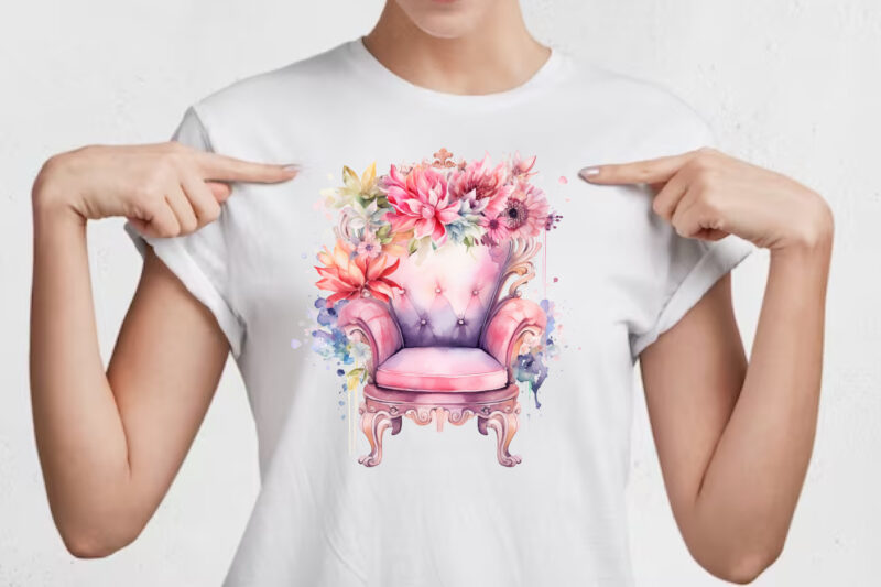 Fairy Flower Chair, Fairy Flower Chair Watercolor, Fairy Flower Chair Watercolor Clipart, Fairy Flower Chair Watercolor Clipart Bundle, Fairy Flower Chair Clipart, Fairy Flower Chair Bundle, Fairy Flower Chair Sublimation,