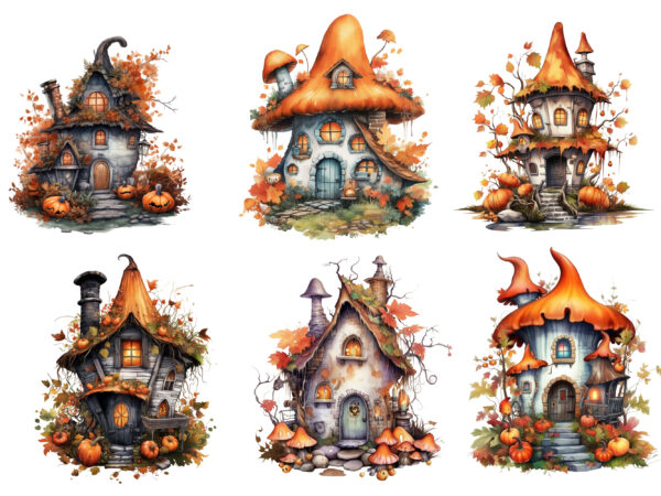 Fairy house halloween sublimation t shirt graphic design