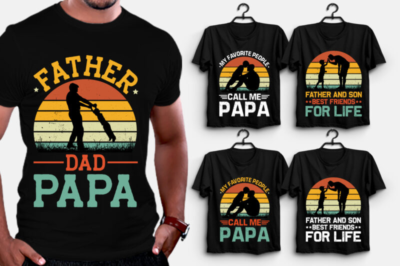 Dad Father’s Day T-Shirt Design Bundle-Trendy Pod Best T-Shirt Design Bundle