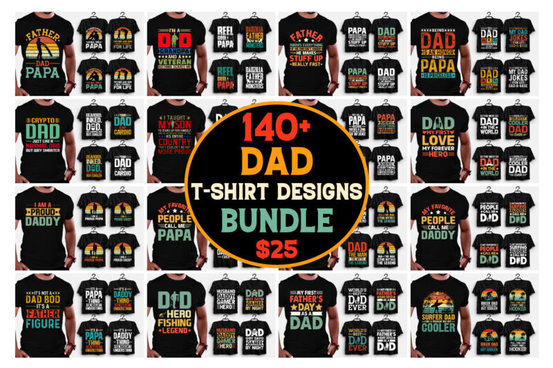 Father’s Day T-Shirt Design Bundle-Amazon Best Selling T-Shirt Design Bundle