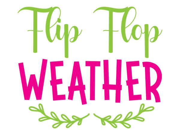 Flip flop weather vector t-shirt