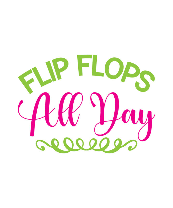 Flip Flops All Day vector t-shirt