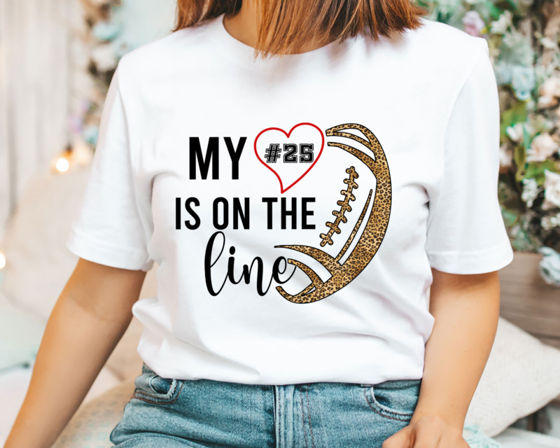 Football PNG File For Shirt, Football Mom Gift, Football Girlfriend Gift, Game Day Design, Football Fan Instnat Download HH