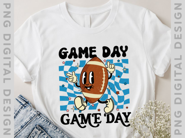 Football png file for shirt, game day design, retro football player gift, football family gift, sport lover instant download hh