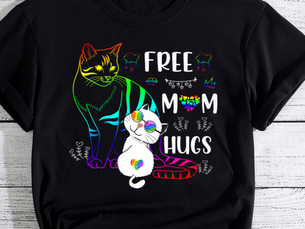 Free mom hugs lgbt cat gay pride rainbow pc t shirt graphic design