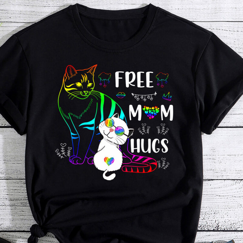 Free Mom Hugs LGBT Cat Gay Pride Rainbow PC