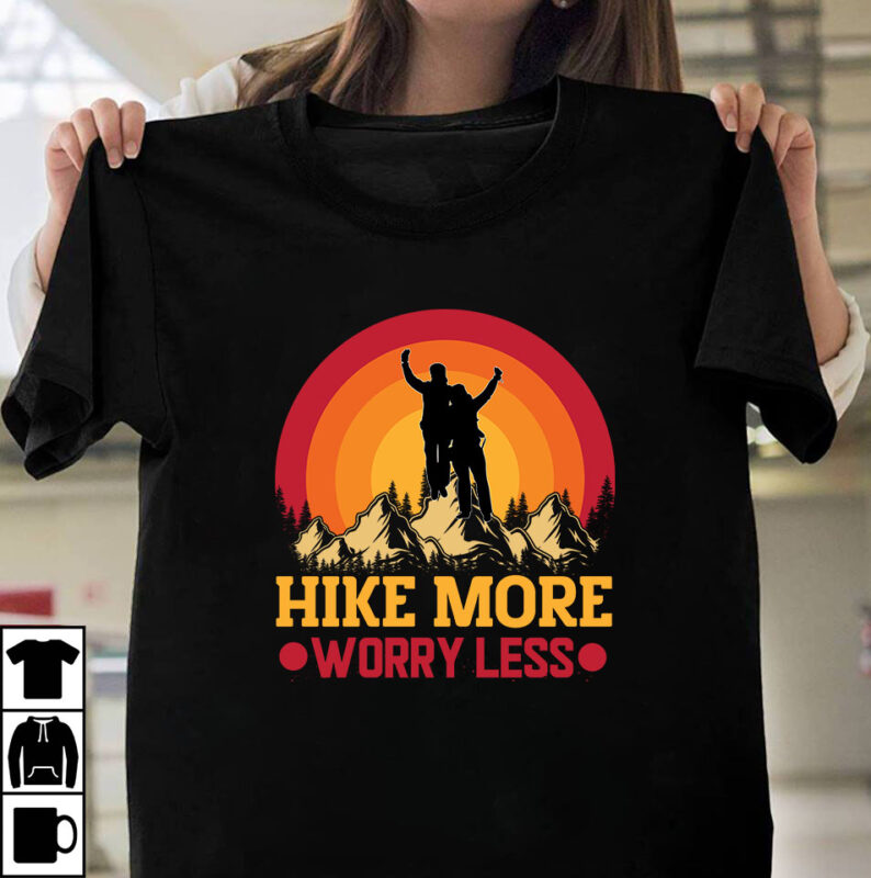 HIke MOre Worry Less Hiking T-shirt Design, 100+ Adventure Png Bundle, MountaiBig Hiking Svg Bundle, Mountains Svg, Hiking Shirt Svg, Hiking Quotes Svg, Adventure Svg, Holiday Svg, Nature Svg cut