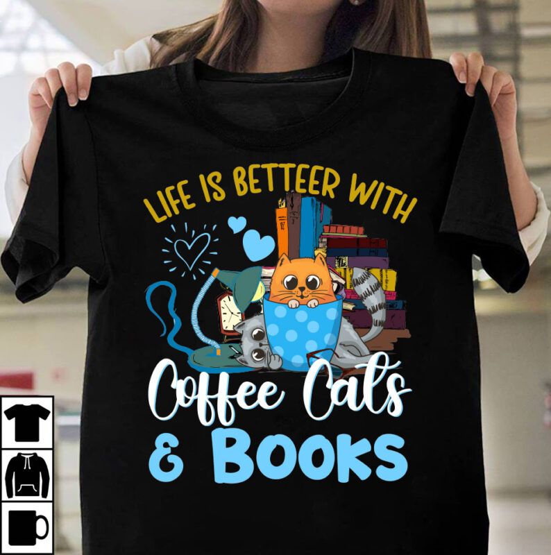LIfe Is Betteer With Coffee Cats & Books T-shirt DEsign,Show Me Your Kitties T-shirt Design,t-shirt design,t shirt design,how to design a shirt,tshirt design,tshirt design tutorial,custom shirt design,t-shirt design tutorial,illustrator tshirt