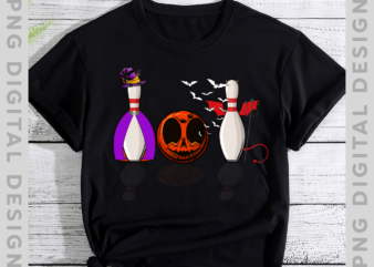 Funny Bowling Halloween T-Shirt, Funny Gift Idea, Halloween Gift, Bowling Lover shirt TH