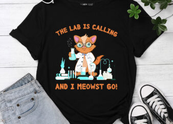 Funny Lab Cat Laboratory Chemistry Lab Calling Science PC