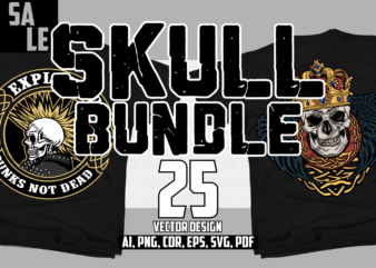 SKULL BUNDLE t shirt template vector