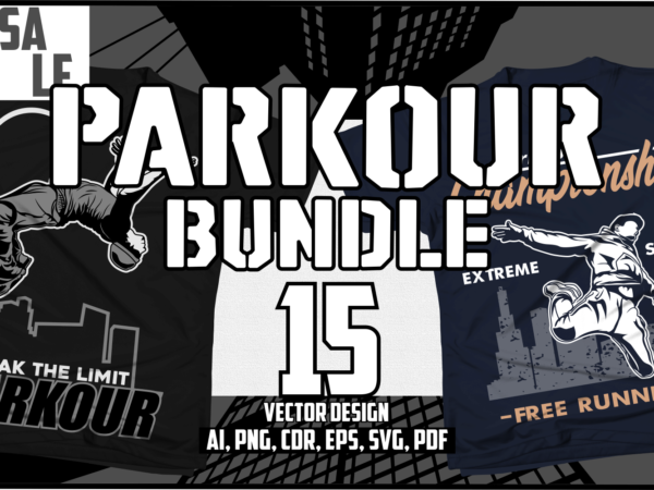 Parkour bundle t shirt illustration