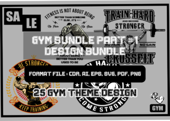 GYM BUNDLE t shirt design template