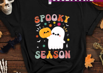 Ghost Pumpkin PNG, Spooky Season Halloween Design , Flower Ghost Design, PNG File
