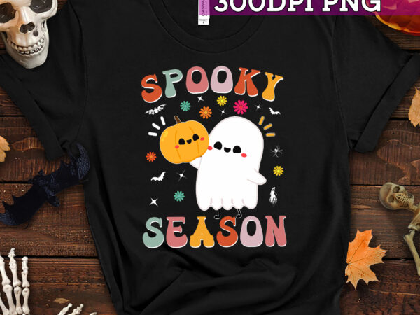 Ghost pumpkin png, spooky season halloween design , flower ghost design, png file