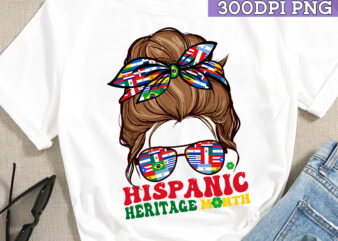 Groovy Hispanic Heritage Month Latino Countries Black Women T-Shirt PC