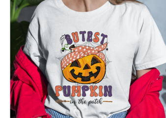 Groovy Pumpkin PNG File For Shirt, Cutest Pumpkin In The Patch, Cute Halloween Gift, Halloween Costume, Instant Download HH t shirt design template