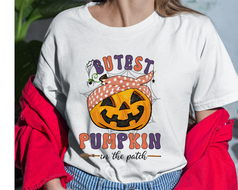 Groovy Pumpkin PNG File For Shirt, Cutest Pumpkin In The Patch, Cute Halloween Gift, Halloween Costume, Instant Download HH