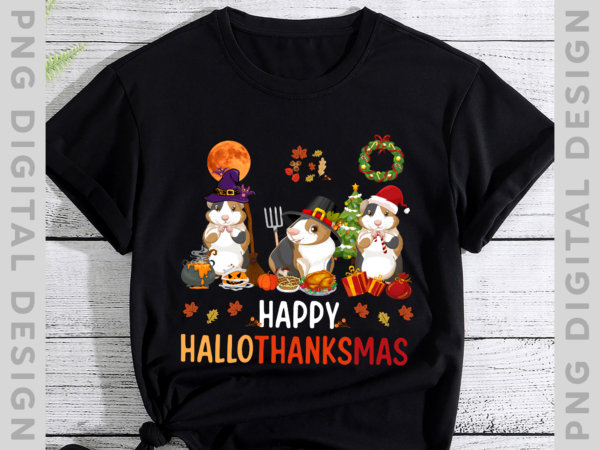 Guinea pig halloween christmas happy hallothanksmas thanksgiving t-shirt th