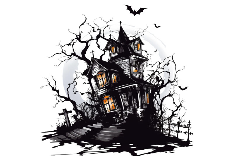 art, castl, cartoon, castle, clipart, creepy, design, drawing, ghost, gothic, graphic, gost, graveyard, halloween haunted house, hallowen, halloween house, haloween, haunt, haunted house, helloween, horror, illustration, house, invitation, isolated, outline,