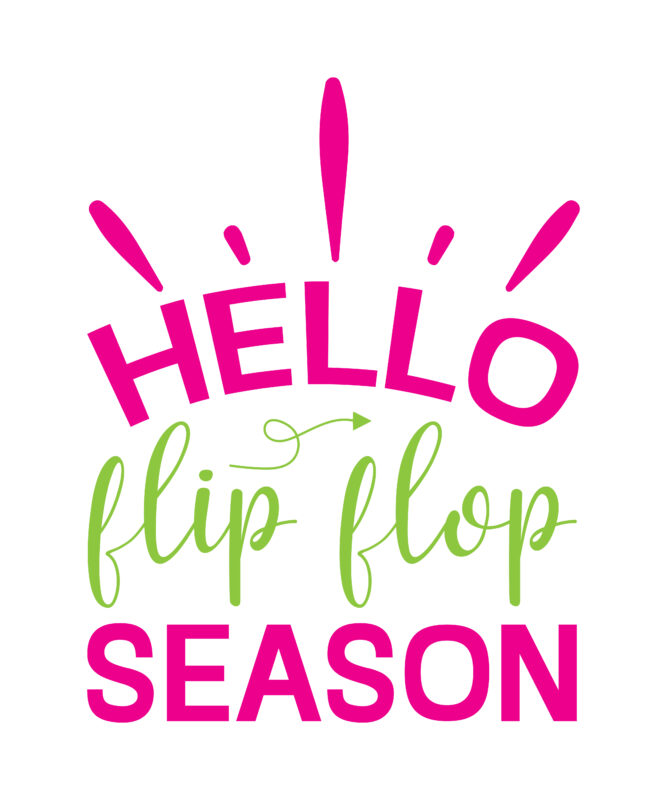 Hello Flip Flop Season vector t-shirt