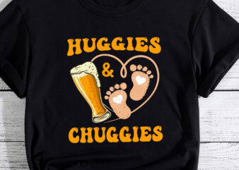 Huggies and Chuggies Funny Future Father Party Gift T-Shirt PC