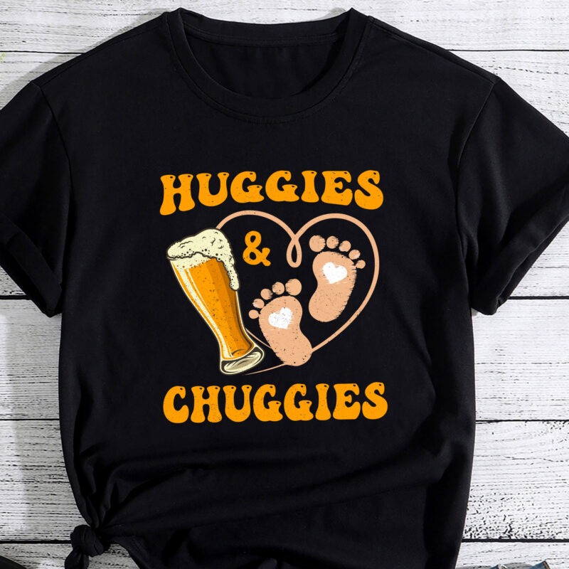 Huggies and Chuggies Funny Future Father Party Gift T-Shirt PC