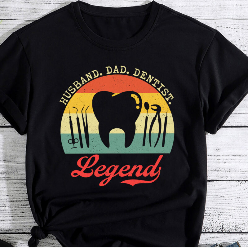 Husband Dad Dentist Legend Shirt, Funny Dentist Shirt, Gift For Dentist Men, Dental Shirt, Dentistry, Oral Health Care, Father, Daddy Shirt PC