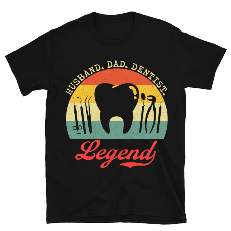 Husband Dad Dentist Legend Shirt, Funny Dentist Shirt, Gift For Dentist Men, Dental Shirt, Dentistry, Oral Health Care, Father, Daddy Shirt PC