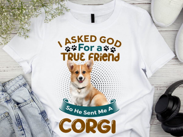 I asked god for a true friend tshirt, dog lover gift, upload image custom