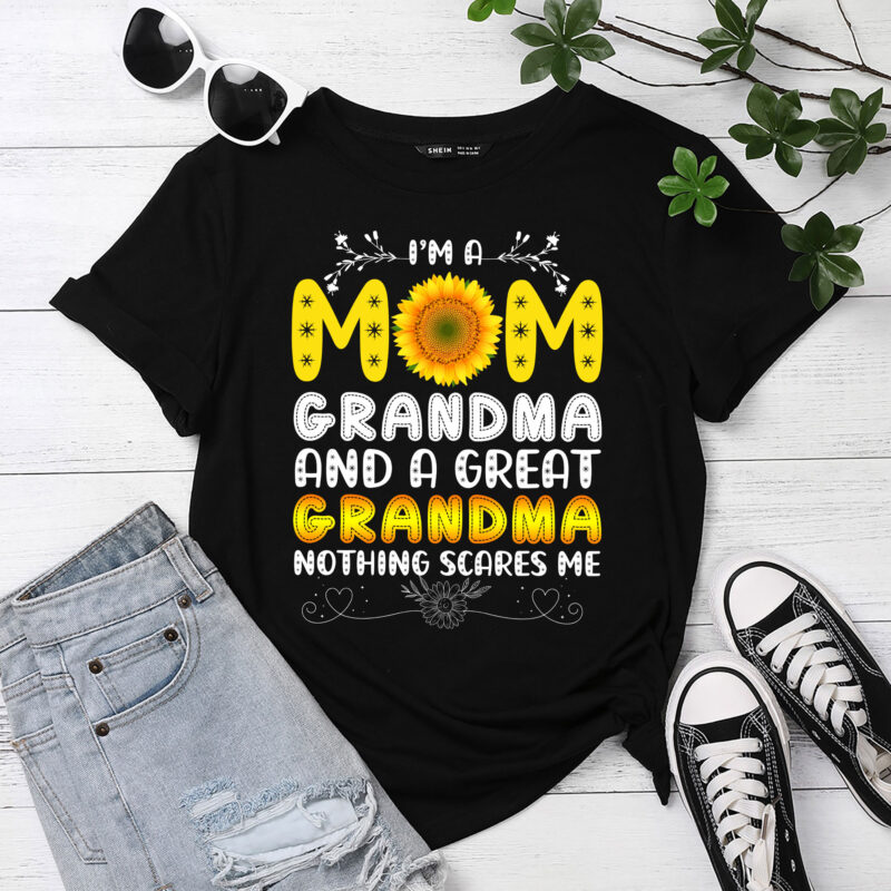 I_m A Mom Grandma And A Great Grandma Funny Mother_s Day T-Shirt PC