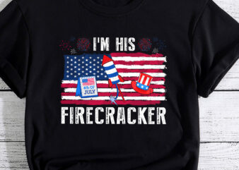 I_m His Firecracker 4th Of July Us Flag Funny Couples PC