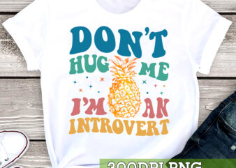 Introver PNG File For Shirt Tote Bag, Don_t Hug Me I_m An Introvert Design, Pineapple File, Social Anxiety, Mental Health PNG HC 1