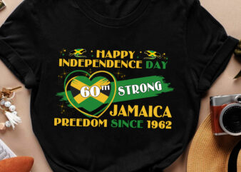 Jamaica 60th Anniversary Independence day 2022 vector clipart