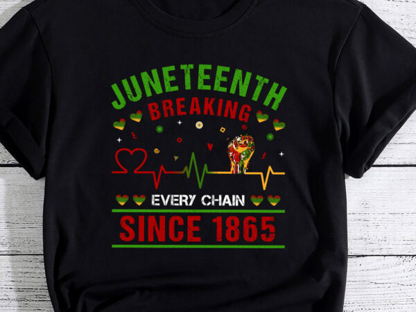Juneteenth breaking every chain since 1865 african american pc vector clipart