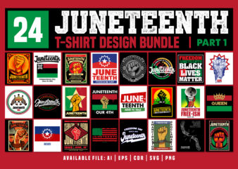 Juneteenth T-shirt Design Bundle – Part 1