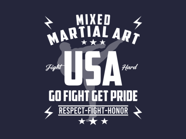 Mma usa t shirt designs for sale
