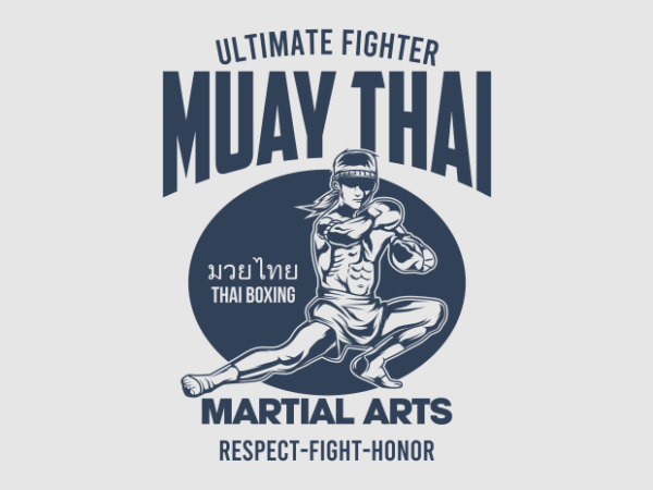 Muay thai ultimate fighter t shirt designs for sale
