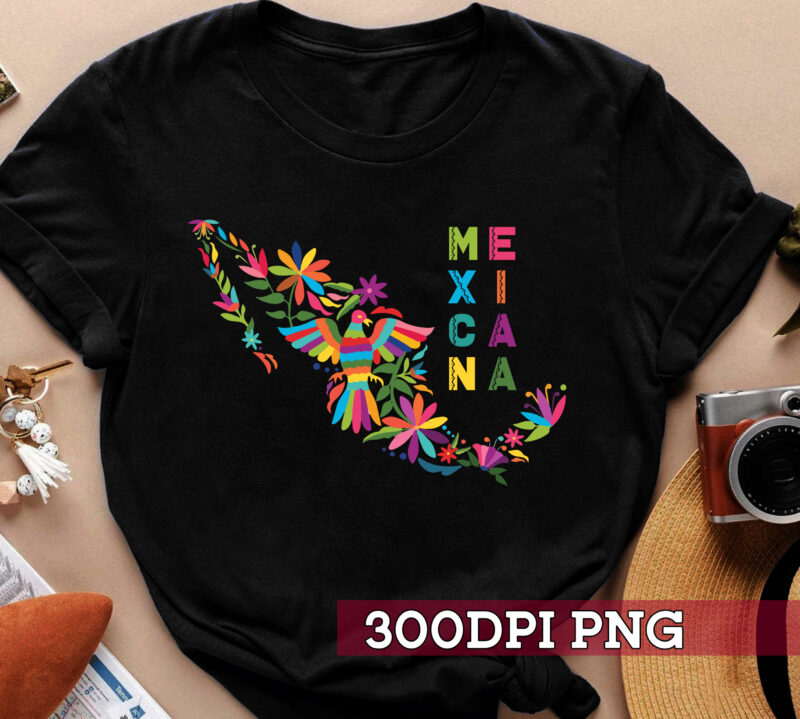 Mexicana PNG Design For Shirt, Mexico Map Design