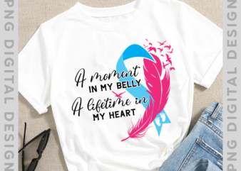 Miscarriage Awareness PNG File For Shirt, Pregnancy And Infant Loss Awareness, Pink And Blue Ribbon Design Instant Download HH